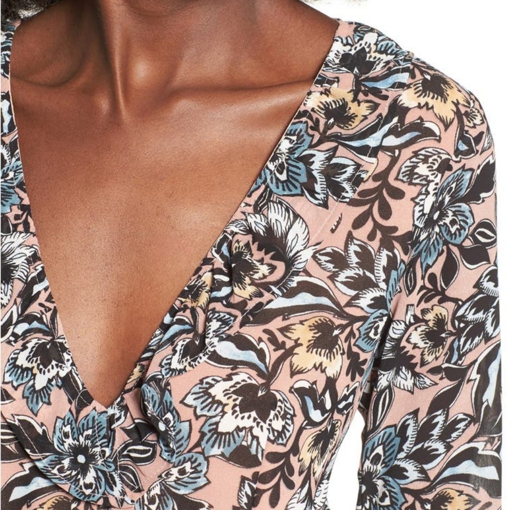 For Love And Lemons Floral Mini Dress - Pink and Blue - Picture 4 of 6